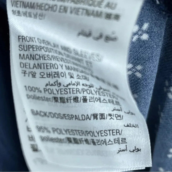 Charter Club Womens Size XL long sleeve chiffon blouse 1259 - Picture 3 of 7